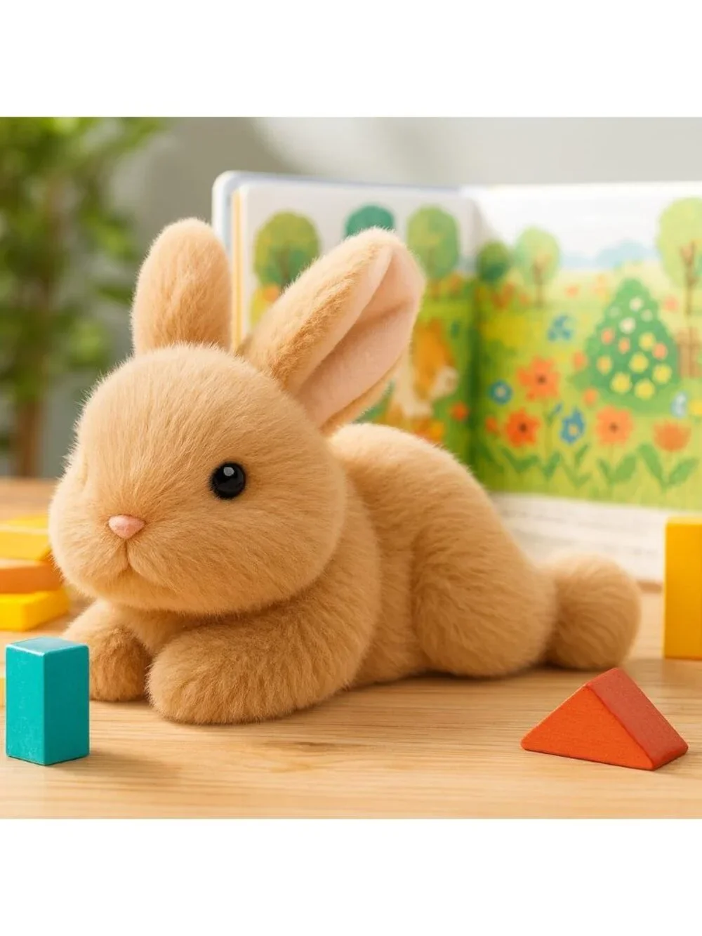 Brown Bunny Stuffed Animal Plush Rabbit Toy Cute Pocket Size Gift Kids